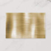 Carte De Visite Glam Champagne Gold Glitzy Diamants (Dos)