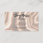 Carte De Visite Glam Chic Gold Abstrait Agate Motif (Dos)