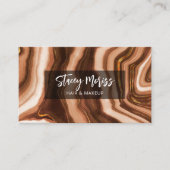 Carte De Visite Glam Chic Gold Abstrait Agate Motif (Devant)