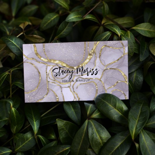 Carte De Visite Glam Chic Gold Abstrait Script