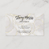 Carte De Visite Glam Chic Gold Abstrait Script (Dos)