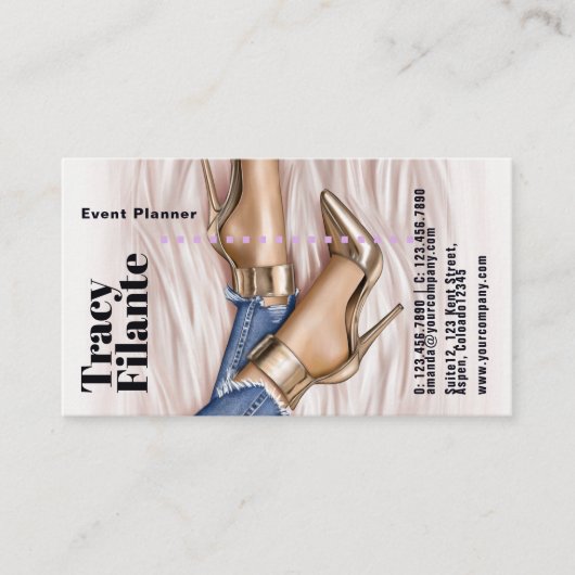 Carte De Visite Glam Chic Mode (Devant)