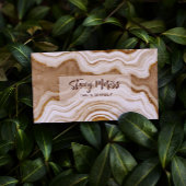 Carte De Visite Glam Chic moderne Agate Abstrait QR Code