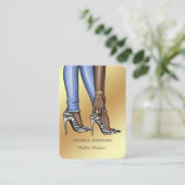 Carte De Visite Glam Chic Zebra Fashionista QR Code (Debout devant)