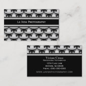 Carte de visite Glam cosmopolite, Argent (Devant / Derrière)