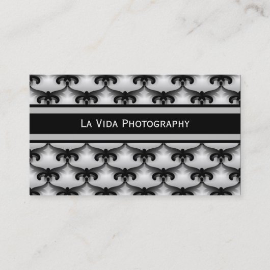 Carte de visite Glam cosmopolite, Argent (Devant)