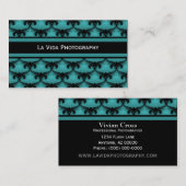 Carte de visite Glam cosmopolite, Turquoise (Devant / Derrière)