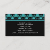 Carte de visite Glam cosmopolite, Turquoise (Dos)