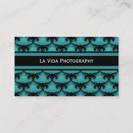 Carte de visite Glam cosmopolite, Turquoise (Devant)