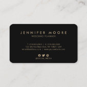 Carte De Visite Glam de luxe Gold Light Spots Professional (Dos)