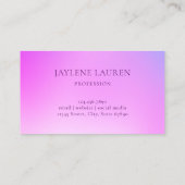 Carte De Visite Glam de luxe Monogramme violet (Dos)