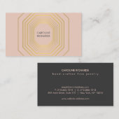 Carte De Visite Glam Deco Bijoux Design Mode Boutique Pêche (Devant / Derrière)