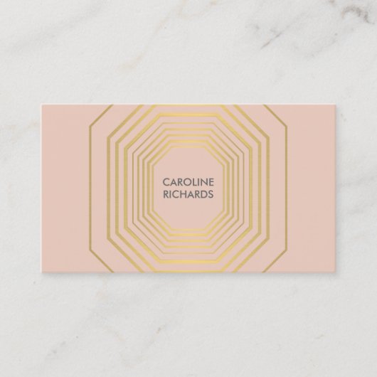 Carte De Visite Glam Deco Bijoux Design Mode Boutique Pêche (Devant)