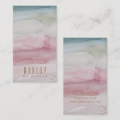 Carte De Visite Glam Dreamy Aquarelle Or Eleagnt Chic (Devant / Derrière)