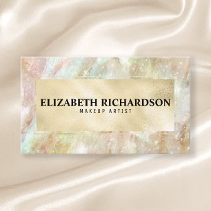 Carte De Visite Glam Elegant Luxe Moderne Iridescente Holographiqu