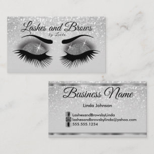 Carte De Visite Glam Eyelashes and Brows - Smokey Grey Parties sci