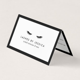 Carte De Visite Glam Eyelashes Classic Lash Salon Aftercare