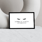 Carte De Visite Glam Eyelashes Classique Noir et Blanc