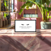 Carte De Visite Glam Eyelashes Classique Noir et Blanc