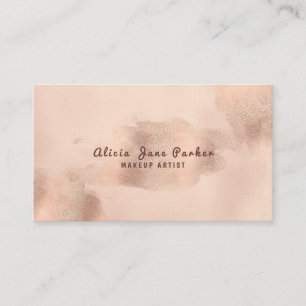 Carte De Visite Glam Faux Rose Gold Copper Foil Artiste de maqui