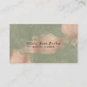 Carte De Visite Glam Faux Rose Gold Copper Foil | Wedding planner (Devant)
