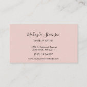 Carte De Visite Glam Girl Blush Pink Gitter Nom du design Monogram (Dos)