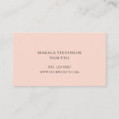 Carte De Visite Glam Girl Rose Gold Flakes Gitter Monogramme (Dos)