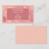 Carte De Visite Glam Glitz Hot Rose Artist Brush Parties scintilla (Devant / Derrière)