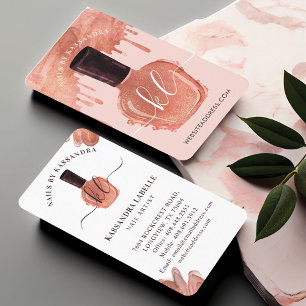 Carte De Visite Glam Gold Drivers Clou Polonais bouteille Monogram