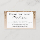 Carte De Visite Glam Gold Driving Parties scintillant Drivers Maqu (Dos)