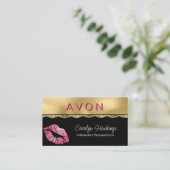 Carte De Visite Glam Gold et Black Independent Rep Avon (Debout devant)