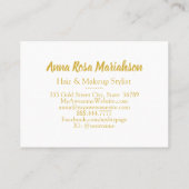 Carte De Visite *~* Glam Gold Foil Chic Purple Marble Populaire Lu (Dos)