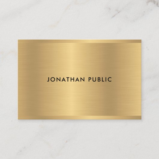Carte De Visite Glam Gold Modèle Élégant Luxe Moderne Populaire (Devant)