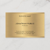 Carte De Visite Glam Gold Modèle Élégant Luxe Moderne Populaire (Dos)