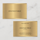 Carte De Visite Glam Gold Modèle Élégant Luxe Moderne Populaire (Devant / Derrière)