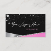 Carte De Visite Glam Hot Pink Parties scintillant Diamond Service (Devant)