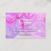 Carte De Visite Glam Iridescente Soins aux bougies modernes (Dos)