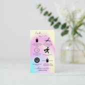 Carte De Visite Glam Iridescente Soins aux bougies modernes (Debout devant)