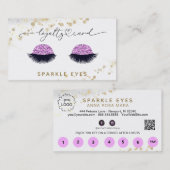 Carte De Visite *~* Glam LOGO Gold Eyes QR (Devant / Derrière)