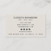 Carte De Visite Glam Luxe Élégant Chic Sparkling Crystal Diamond (Dos)