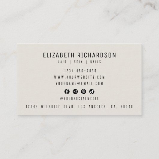 Carte De Visite Glam Luxe Élégant Chic Sparkling Crystal Diamond (Dos)