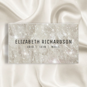 Carte De Visite Glam Luxe Élégant Chic Sparkling Crystal Diamond