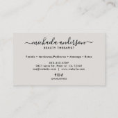 Carte De Visite Glam Luxe Faux Gold Glitter Elegant Script (Dos)