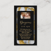 Carte De Visite *~* Glam Luxe Téléphone cellulaire Gold QR LOGO Ph (Dos)