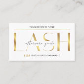Carte De Visite Glam Modern Gold Lash Extensions (Devant)