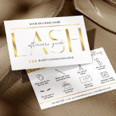 Carte De Visite Glam Modern Gold Lash Extensions