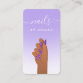 Carte De Visite Glam Parties scintillant Cheetah Imprimer Clou Art (Devant)