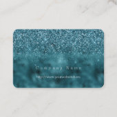 Carte De Visite Glam Parties scintillant turquoise Glitz (Devant)