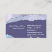 Carte De Visite *~* Glam Pastel Agate Geode Parties scintillant Ar (Dos)