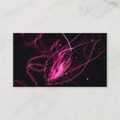 Carte De Visite Glam Pink & Black Calligraphy Consultant Moderne (Dos)